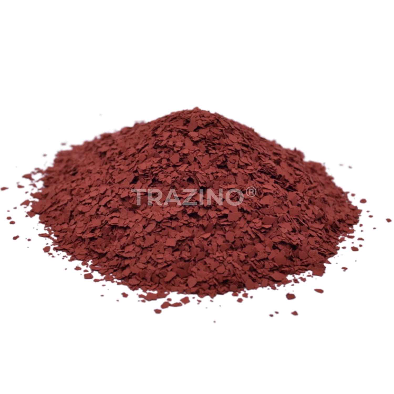 Trazino® Farbchips in Englischrot zum Einstreuen für Beschichtungen Trazino® Farbchips in Englischrot zum Einstreuen für Beschichtungen
